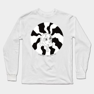 Sometimes I just wanna die girl head vortex illustration Long Sleeve T-Shirt